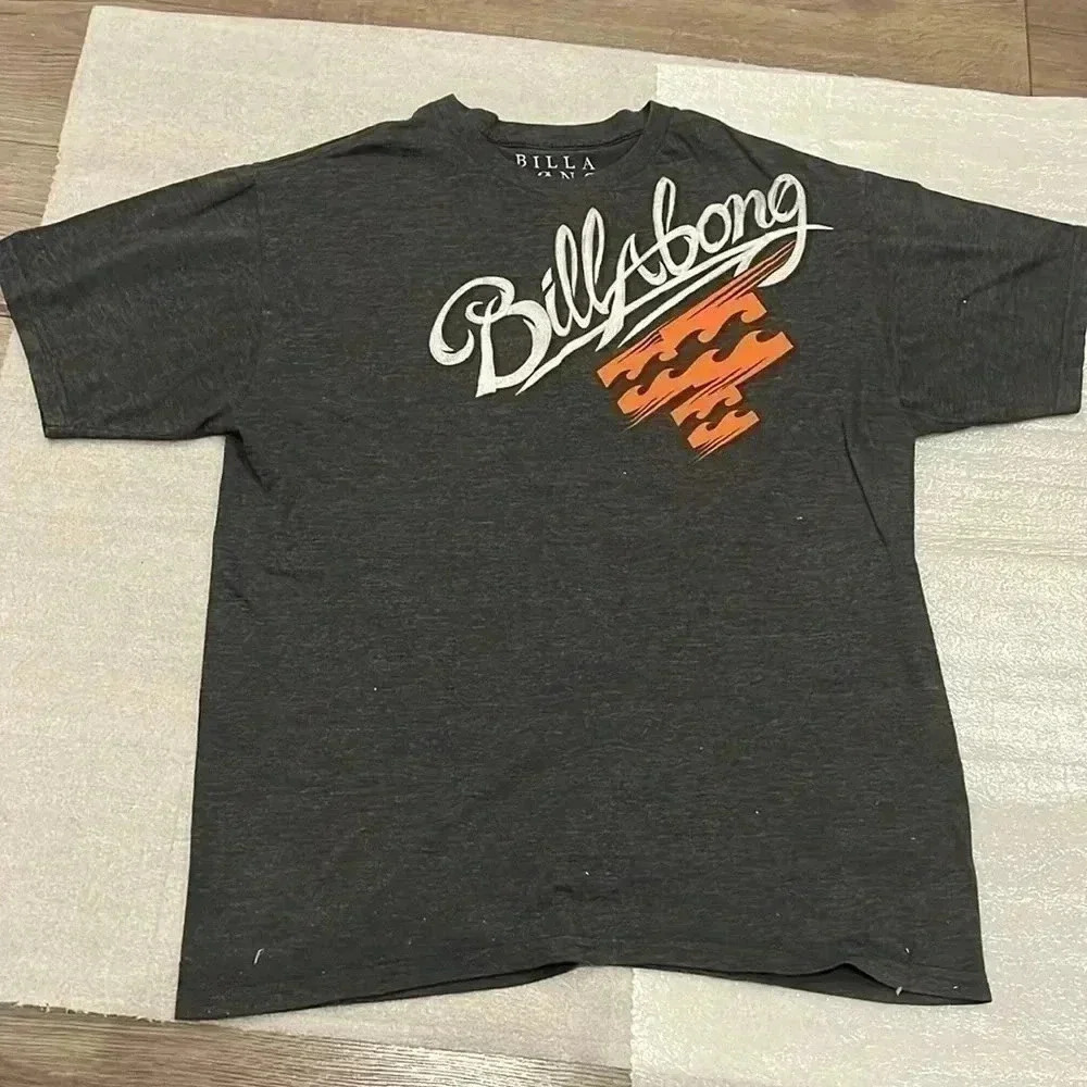 [US: L] Billabong Men Gray  SS Shirt
